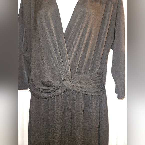 Express Black Twist-Front Jumpsuit Large - Picture 2 of 10